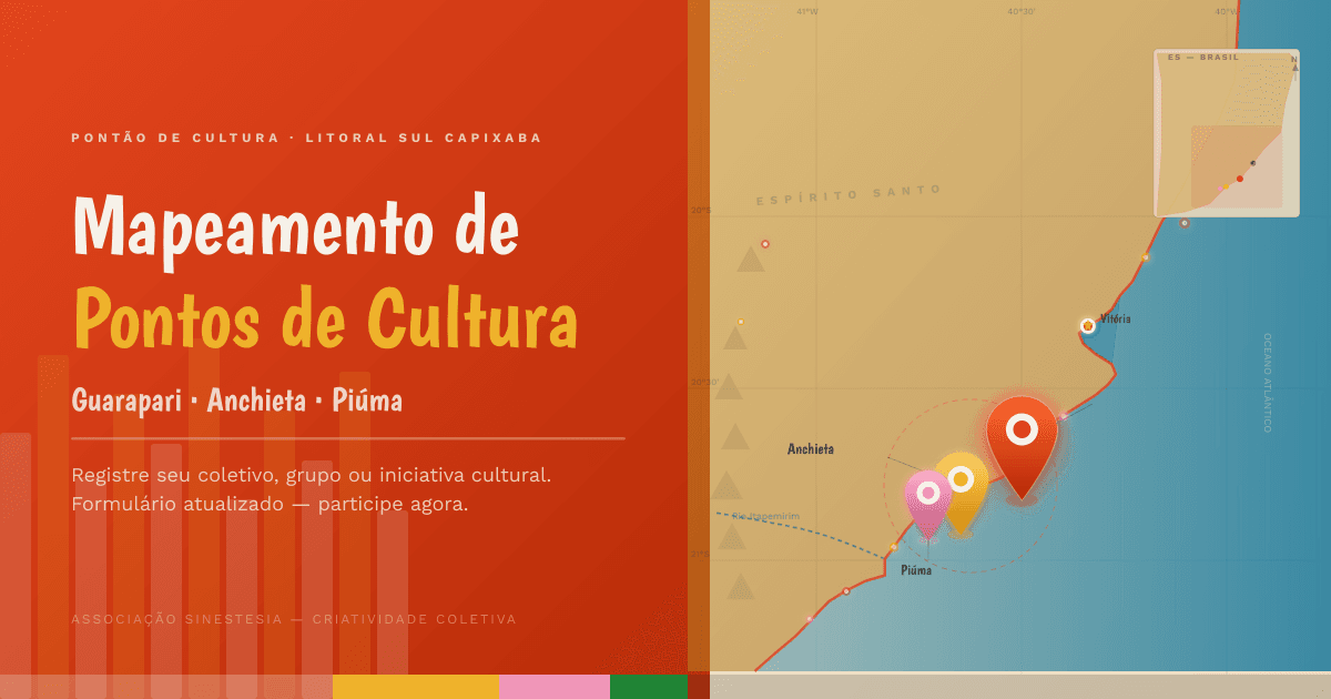 Mapeamento de Pontos de Cultura de Guarapari, Anchieta e Piúma — ilustração de capa